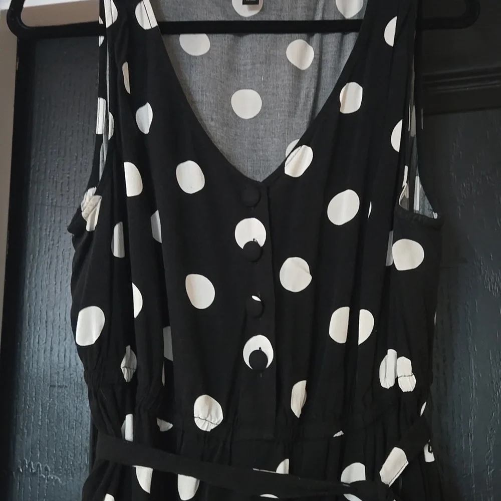 Torrid Black And White Polka Dot Midi Dress Size 1X - Picture 4 of 15